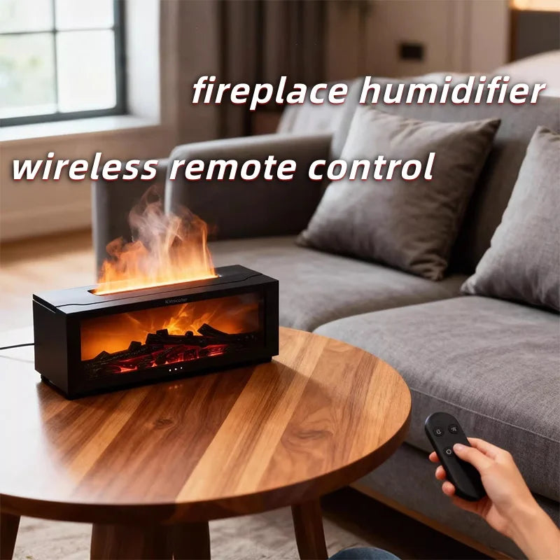 Fireplace Imitation Flame Humidifier Home Bedroom Colorful Atmosphere Lamp High-Value Essential Oil Aromatherapy Machine