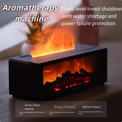 Fireplace Imitation Flame Humidifier Home Bedroom Colorful Atmosphere Lamp High-Value Essential Oil Aromatherapy Machine